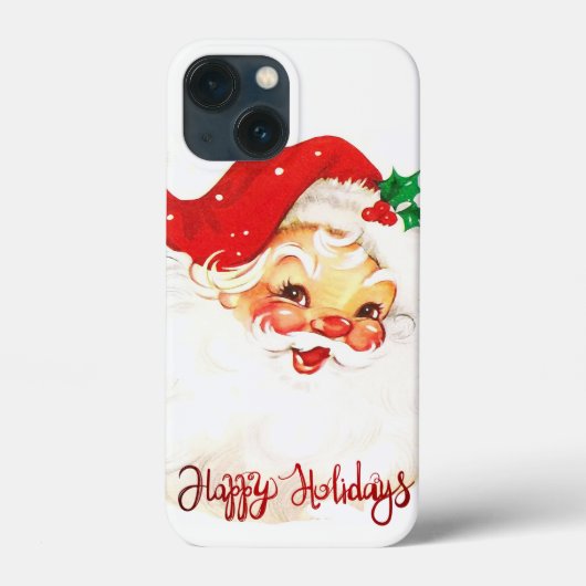 prettige feestdagen, Santa Claus Retro Case-Mate iPhone Case (Achterkant)