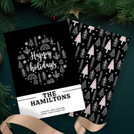 Prettige feestdagen Scandinavisch Noords Feestdagenkaart