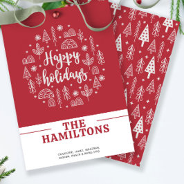 Prettige feestdagen Scandinavisch Noords Feestdagenkaart