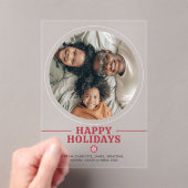 Prettige feestdagen Scandinavische gepersonaliseer Acryl Uitnodigingen (Insitu (Draagbaar))