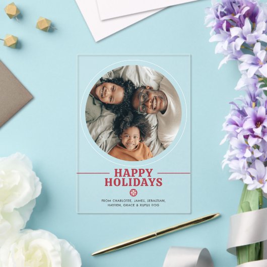 Prettige feestdagen Scandinavische gepersonaliseer Acryl Uitnodigingen (Insitu (Huwelijk))