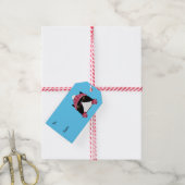 Prettige feestdagen Schattige Cat Gift Label Cadeaulabel (Met Touw)