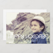 Prettige feestdagen Schattige Script Photo Christm Feestdagenkaart (Voorkant / Achterkant)