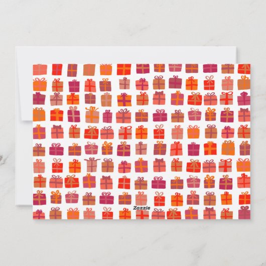 Prettige feestdagen Schattigee Geschenken Hand get Feestdagenkaart (Achterkant)