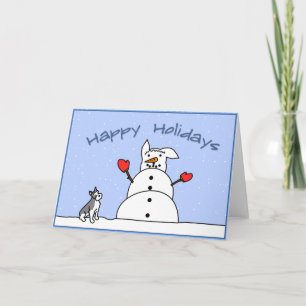 Prettige feestdagen Schnauzer Christmas Kaart