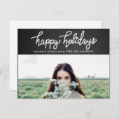 Prettige feestdagen  schoolbordscriptfoto (Voorkant / Achterkant)