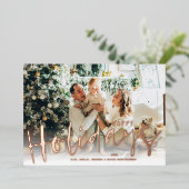 prettige feestdagen Script Photo Roos Gold (Staand Voorkant)