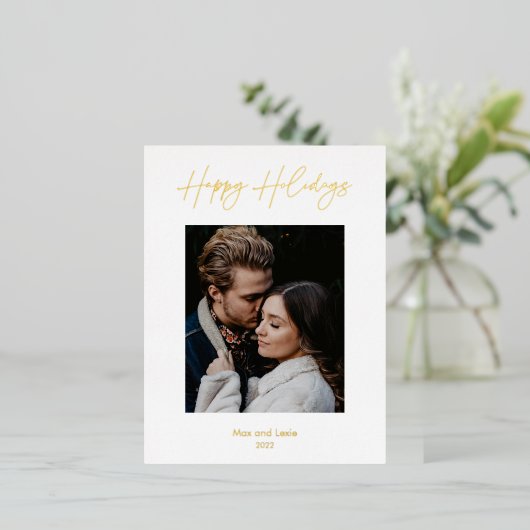 prettige feestdagen Scripted Elegant (Staand Voorkant)