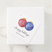 Prettige feestdagen Scriptkerstornamenten Bedankjes Labels (In situ)