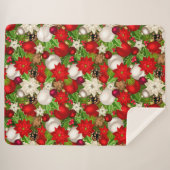 prettige feestdagen sherpa deken (Voorkant (horizontaal))