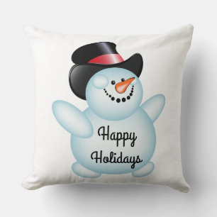 prettige feestdagen Sierkussen/Snowman Kussen