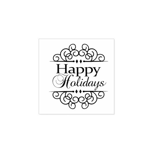 prettige feestdagen sierstempel rubberstempel (Afrduk)