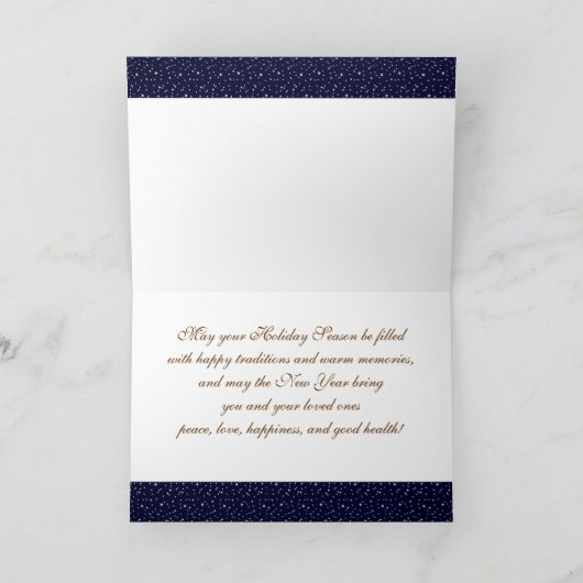 prettige feestdagen. Silver Stars Kerstmis Feestdagen Kaart (Binnen)