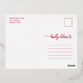 prettige feestdagen Simple Modern Calligraphy Foi (Achterkant)