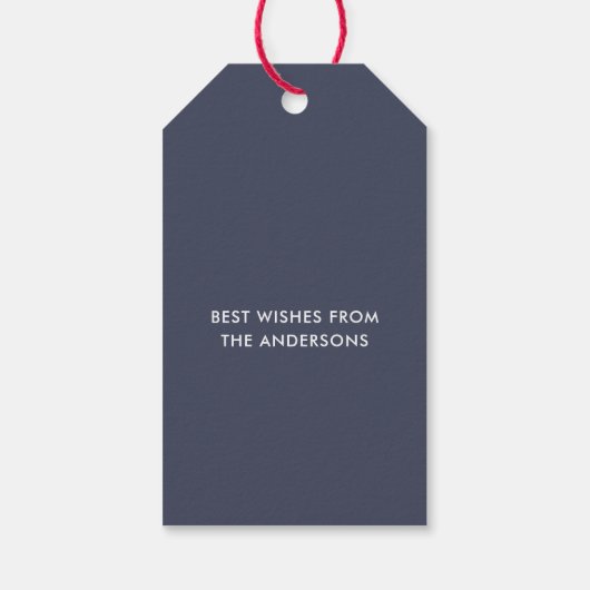 Prettige feestdagen Sinaasappels Vakantie Foliage Cadeaulabel (Achterkant)