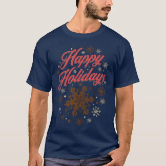 Prettige feestdagen  sneeuwvlok t-shirt
