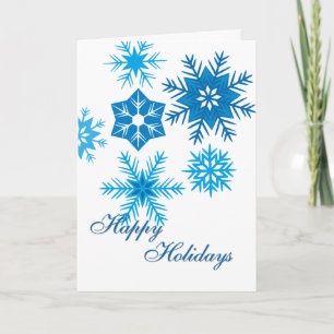 prettige feestdagen sneeuwvlokken kaart