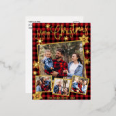 prettige feestdagen Snowflake 4 Foto's Collage (Voorkant / Achterkant)