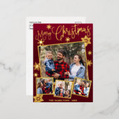 prettige feestdagen Snowflake 4 Foto's Collage (Voorkant / Achterkant)