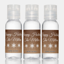 prettige feestdagen Snowflake Ombre Burlap