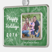 prettige feestdagen Snowflake Photo Keepomwille Verzilverd Kader Ornament (Links)