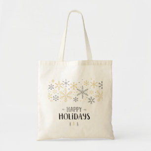 prettige feestdagen Snowflake Tote Bag
