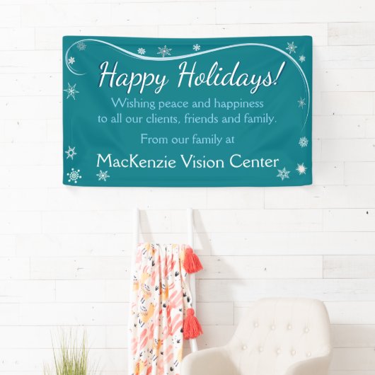 prettige feestdagen Snowflakes Banner (Insitu)