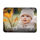 prettige feestdagen Snowflakes kerst Magneet (Horizontaal)