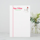 prettige feestdagen Snowman Briefpapier (Staand voorkant)