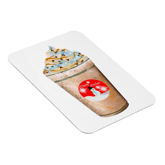 prettige feestdagen Snowman Caramel en Sprinkles L Magneet (Rechterzijde)