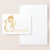 prettige feestdagen Snowman Cookie Kerstmis Hanukk Folie Kaarten (Display)