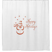 prettige feestdagen Snowman Douchegordijn (Voorkant)