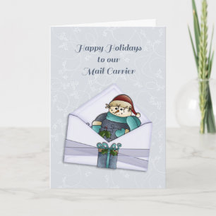 Prettige feestdagen Snowman   naar Mail Carrier Kaart