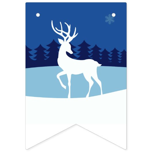 PRETTIGE FEESTDAGEN spandoek Vlaggetjes (Eerste vlag)