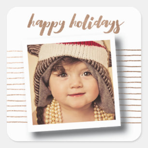 Prettige feestdagen Sticker Brons