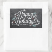  Prettige feestdagen Sticker krijtbord (Tas)