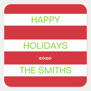 Prettige feestdagen Sticker (rood en wit)