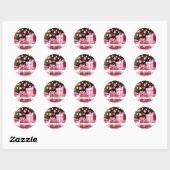 Prettige feestdagen Sticker Roze Thema (Vel)