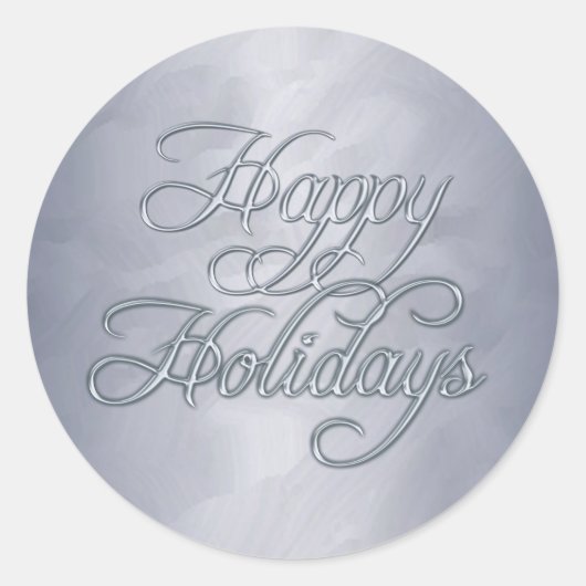 Prettige feestdagen Sticker Silver Foil (Voorkant)