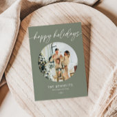 Prettige feestdagen Stijlvol Boho Script Feestdagenkaart