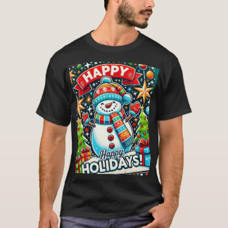 Prettige feestdagen T-shirt ontwerp