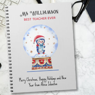 Prettige feestdagen Teacher Custom, Best (titel) O Notitieboek