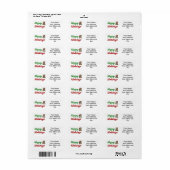 prettige feestdagen Teddy Bear-kerstscript Etiket (Full Sheet)