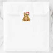 prettige feestdagen Teddy Bear Ronde Sticker (Tas)