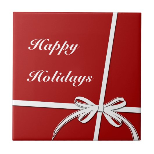 prettige feestdagen tegeltje (Voorkant)