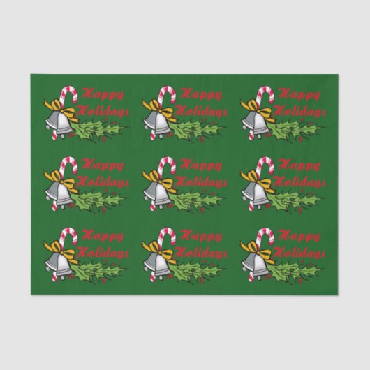 prettige feestdagen tissuepapier (Voorkant)