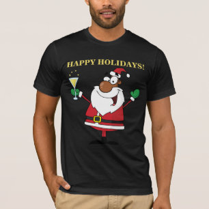prettige feestdagen Toast van de Zwarte Kerstman T-shirt