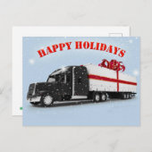 Prettige feestdagen Trucker Briefkaart (Voorkant / Achterkant)