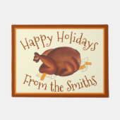 Prettige feestdagen Turkije Thanksgiving Kerst Deurmat (Voorkant)