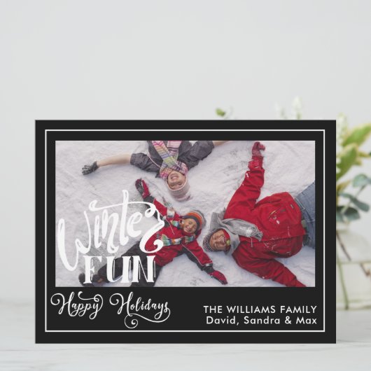 prettige feestdagen | Tweede winterkaartje Feestdagenkaart (Staand voorkant)